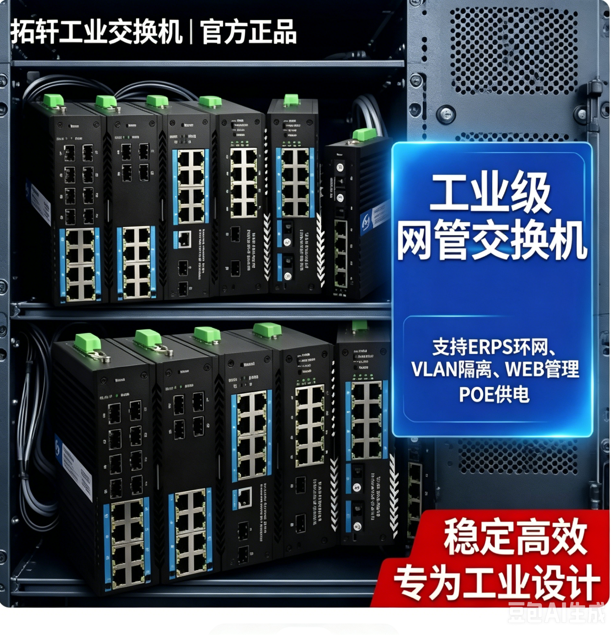 工程组网频繁掉线难题怎么破?拓轩工业环网交换机,安防与工控稳定组网优选方案
